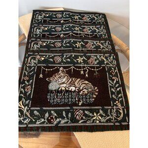 Christmas Sleeping Kitten Cat Placemats Set Of 4 New Condition